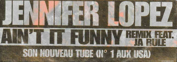 Jennifer Lopez : Ain't It Funny (CD, Single, Car)