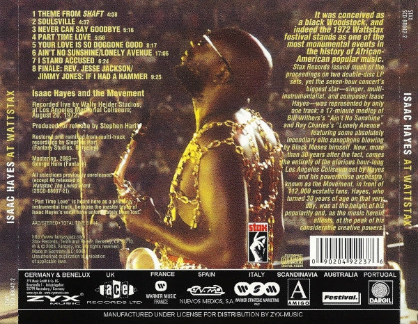 Isaac Hayes : At Wattstax (CD, Album)