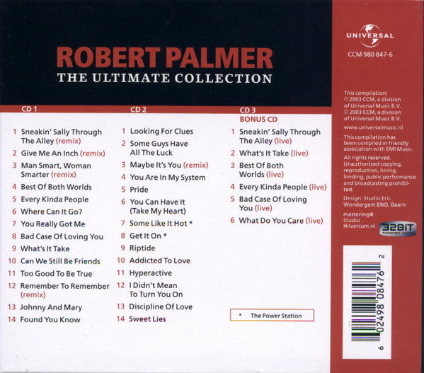 Robert Palmer : The Ultimate Collection (3xCD, Comp, RM)