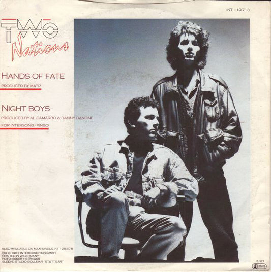 Two Nations : Hands Of Fate (7", Single)