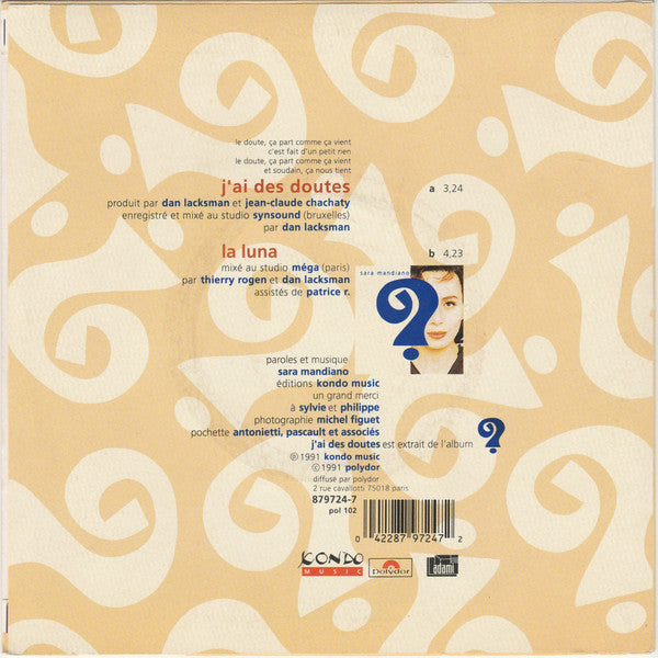 Sara Mandiano : J'ai Des Doutes (7", Single)