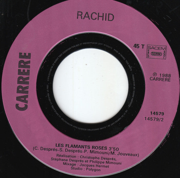 Rachid Ferrache : Presque L'amour / Les Flamants Roses (7", Single)