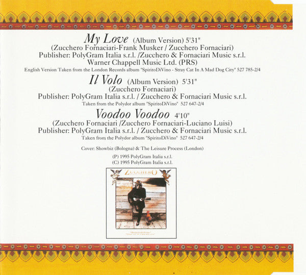 Zucchero : My Love (CD, Single)