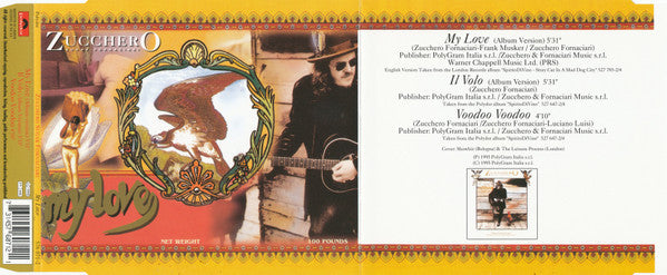 Zucchero : My Love (CD, Single)