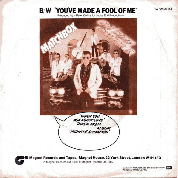 Matchbox (3) : When You Ask About Love (7", Single)