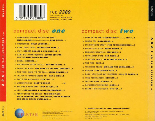 Various : The Greatest Hits Of 1989 (2xCD, Comp)