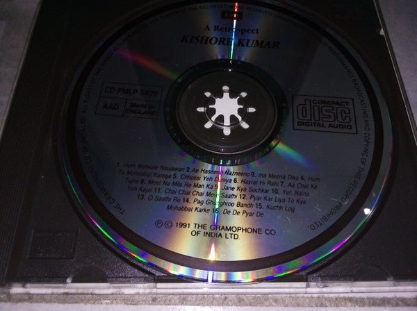 Kishore Kumar : A Retrospect (CD, Album, AAD)