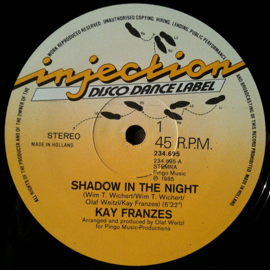 Kay Franzes : Shadow In The Night (12", Maxi)