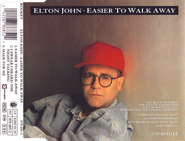 Elton John : Easier To Walk Away (CD, Single)