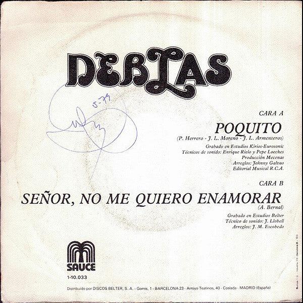 Las Deblas : Poquito  (7", Single)