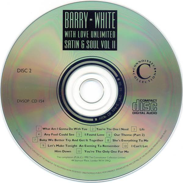 Barry White With Love Unlimited : Satin & Soul Vol II (2xCD, Comp)
