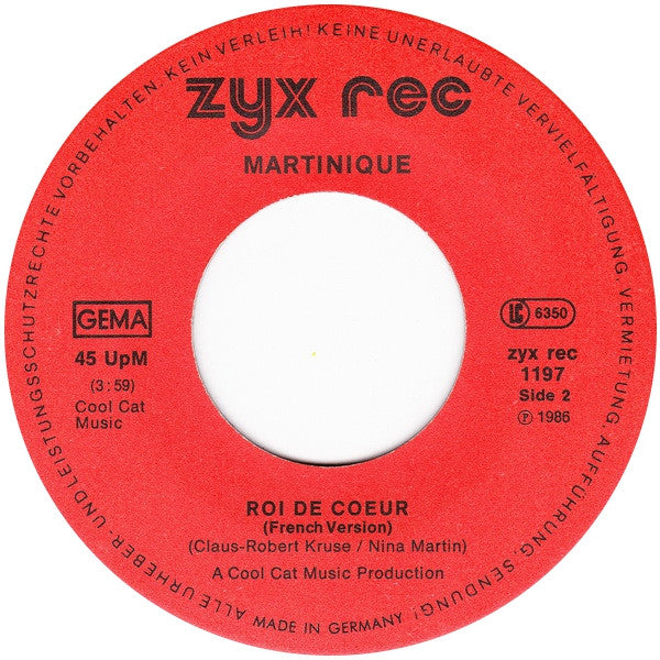 Martinique (2) : King Of Hearts (7", Single)
