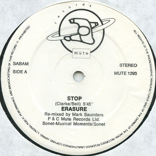Erasure : Crackers International Part II (Re-mix) (12", Single)