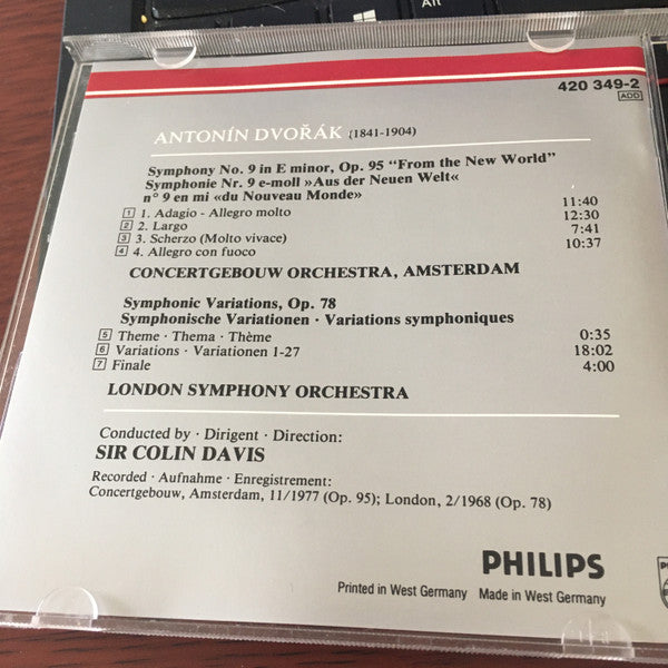 Antonín Dvořák, Concertgebouworkest, London Symphony Orchestra, Sir Colin Davis : Symphony No. 9 · Symphonic Variations (CD, RM)