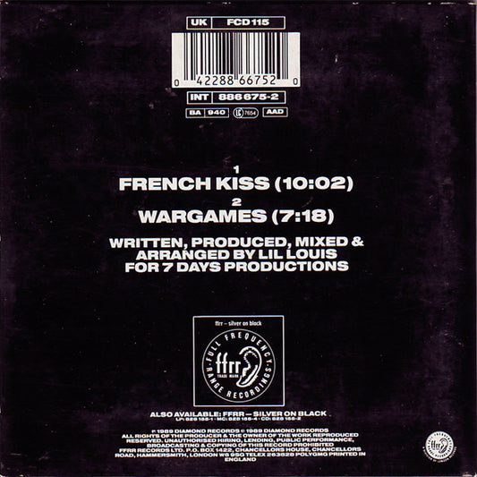 Lil Louis* : French Kiss (CD, Single)