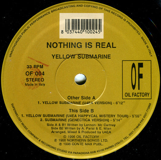 Nothing Is Real : Yellow Submarine (12")