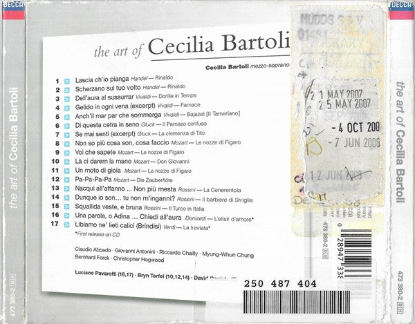 Cecilia Bartoli : The Art Of Cecilia Bartoli (CD, Comp, Dig)