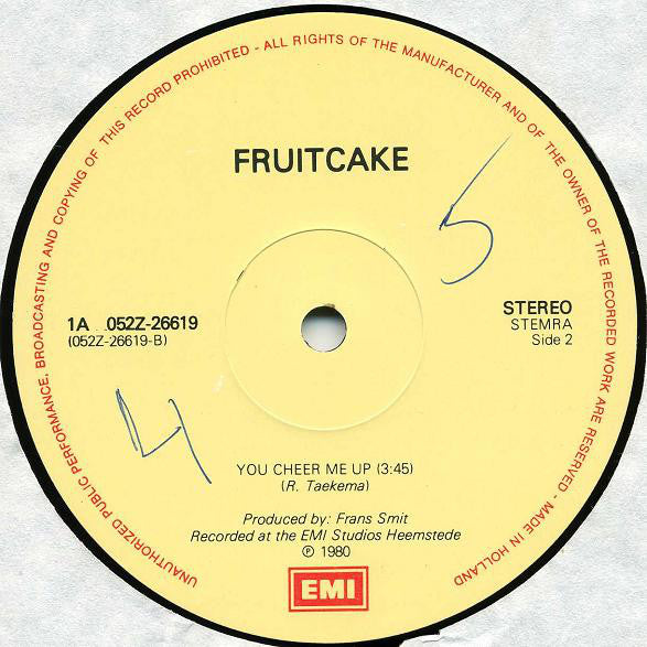 Fruitcake : My Feet Won't Move / You Cheer Me Up (12", Single, RM)