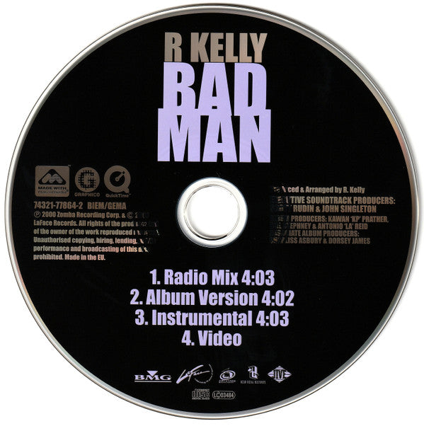 R. Kelly : Bad Man (CD, Single, Enh)