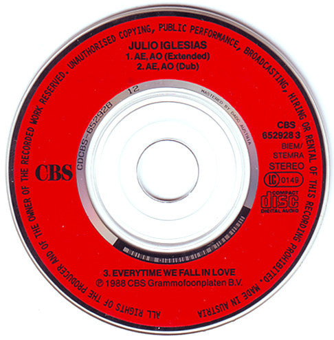 Julio Iglesias : Ae, Ao (CD, Mini, Maxi)