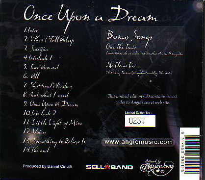 Angie Arsenault : Once Upon A Dream (CD, Album, Ltd)