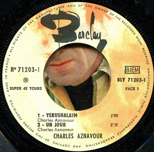 Charles Aznavour : Yerushalaïm (7", EP)