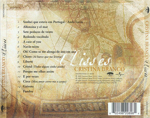 Cristina Branco : Ulisses (CD, Album)