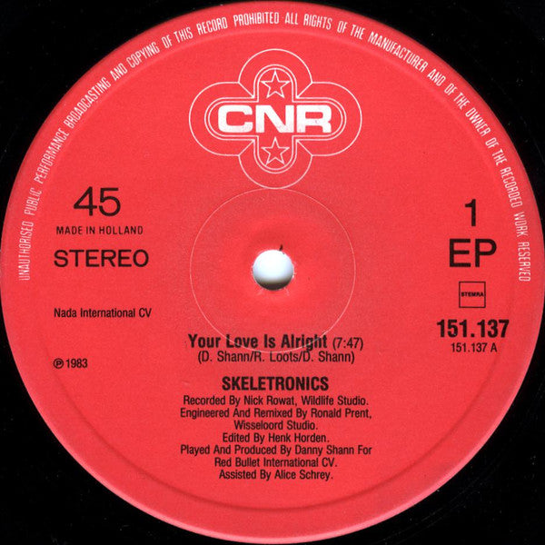 Skeletronics : Your Love Is Allright (12")