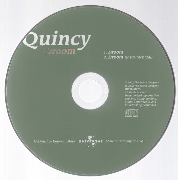Quincy (5) : Droom (CD, Single)