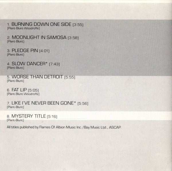 Robert Plant : Pictures At Eleven (CD, Album, RE)