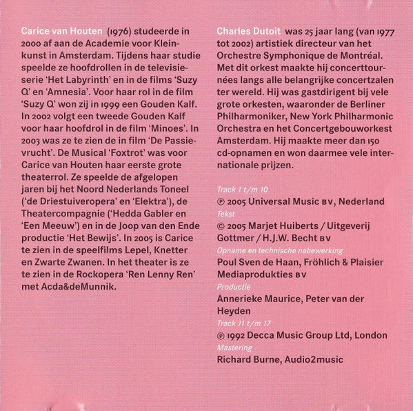 Tsjaikovski* Verteld Door Carice van Houten Muziek Uitgevoerd Door Het Orchestre Symphonique De Montréal O.L.V. Charles Dutoit : Het Zwanenmeer (CD, Album, RE)