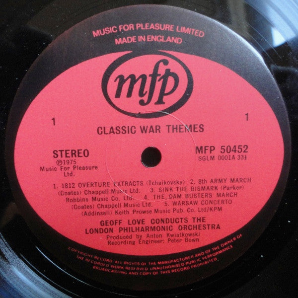 London Philharmonic Orchestra Conducted By Geoff Love : Classic War Themes (LP, RE, RP)