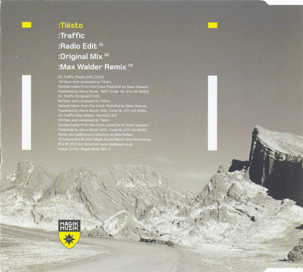 DJ Tiësto : Traffic (CD, Maxi)