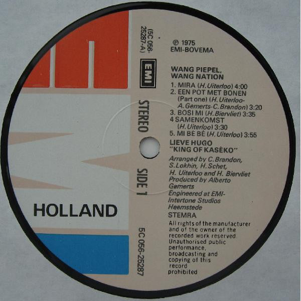Lieve Hugo : Wang Piepel, Wang Nation (LP, Album)