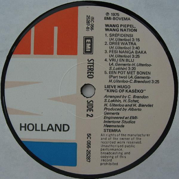 Lieve Hugo : Wang Piepel, Wang Nation (LP, Album)