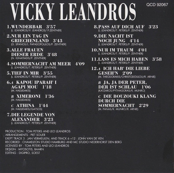 Vicky Leandros : Souvenirs Aus Griechenland (CD, Album, RE)