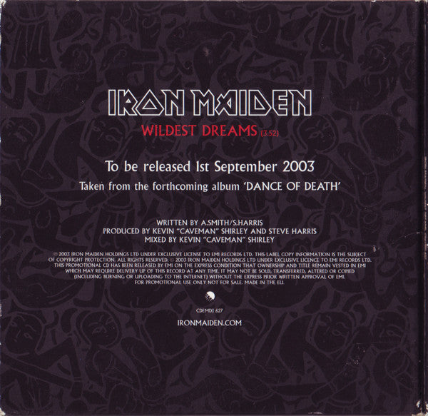 Iron Maiden : Wildest Dreams (CD, Single, Promo)