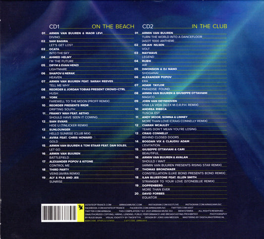 Armin van Buuren : A State Of Trance 2021 (2xCD, Mixed, Sli)