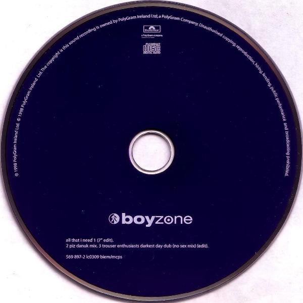 Boyzone : All That I Need (CD, Single)