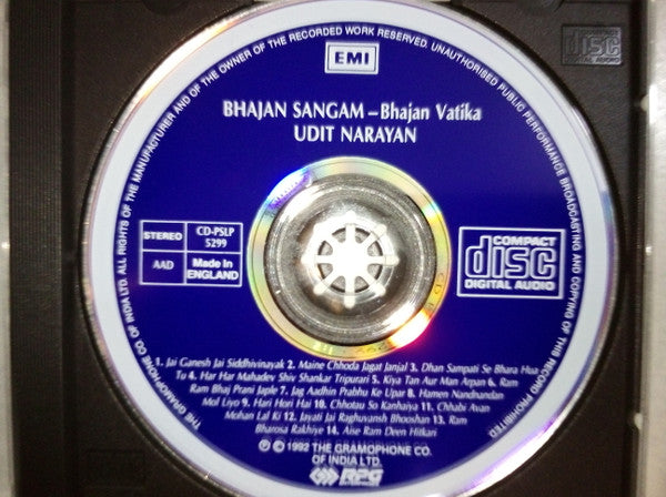 Udit Narayan, Shekhar Kalyan : Bhajan Sangam - Bhajan Vatika (CD, Album)