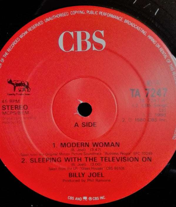 Billy Joel : Modern Woman (12")