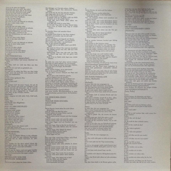 Kurt Weill, Bertolt Brecht, Lotte Lenya : Die Dreigroschenoper (2xLP, Album, RE)
