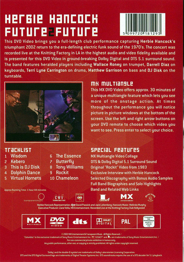 Herbie Hancock : Future2Future Live (DVD-V, Multichannel, PAL)