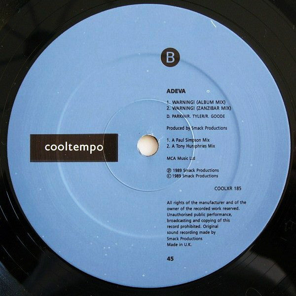 Adeva : Warning! (Re-Mix) (12")