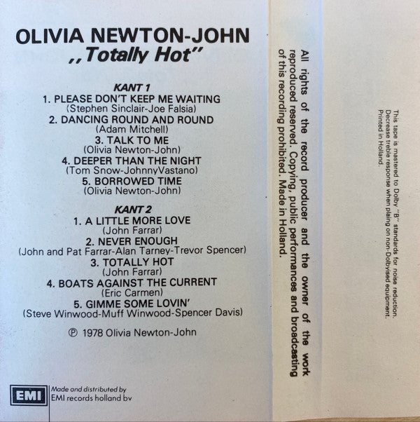 Olivia Newton-John : Totally Hot (Cass, Album)
