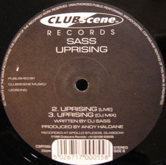 DJ Sass : Uprising (12")