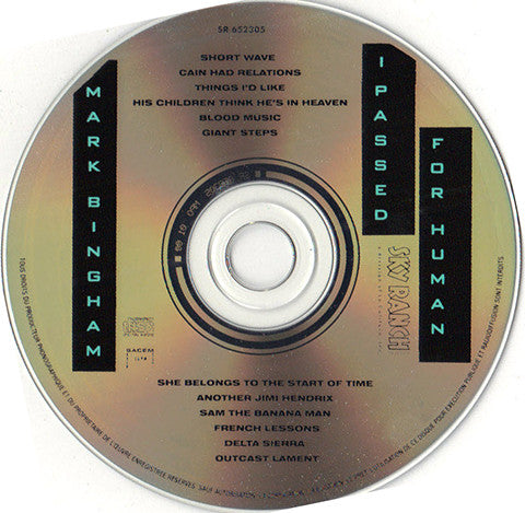 Mark Bingham : I Passed For Human (CD, Album)