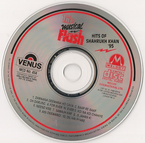 Various : The Musical Flash (Hits Of Shahrukh Khan '95) (CD, Comp)