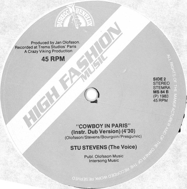Stu Stevens : Cowboy In Paris (12")