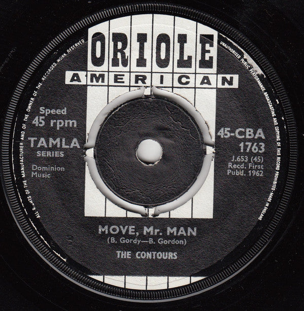 The Contours : Do You Love Me / Move Mr. Man (7", Single)